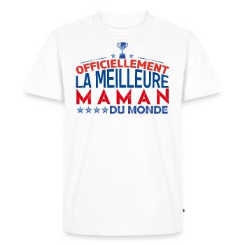 Maman Fête des mères ma maman Cadeau pour maman !! - T-shirt Premium bio Homme - blanc - Devant - Nico (187cm)