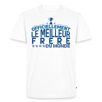 frère meilleur frère mon frérot cadeau frère !! - T-shirt Premium bio Homme - blanc - Devant - Nico (187cm)