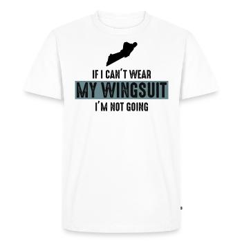 Wingsuit volant Base Jumping Parachutisme Wingsuit - T-shirt Premium bio Homme - blanc - Devant - Nico (187cm)