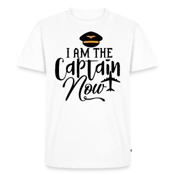 Chauffeur d’avion - Pilote d’avion Voyage Voyage - T-shirt Premium bio Homme - blanc - Devant - Nico (187cm)