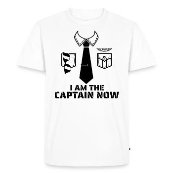 Chauffeur d’avion - Pilote d’avion Voyage Voyage - T-shirt Premium bio Homme - blanc - Devant - Nico (187cm)