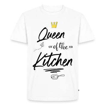 Funny cooking apron for women - Men's Premium Organic T-Shirt - white - Front - Nico (187cm)