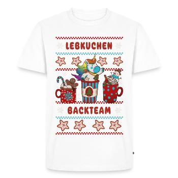 Équipe de Cuisson en pain d’épices Cuisson Unicorn Cuisson de Noël - T-shirt Premium bio Homme - blanc - Devant - Nico (187cm)
