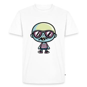 Zombie Halloween Cool - Men's Premium Organic T-Shirt - white - Front - Nico (187cm)
