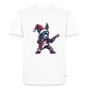 Âne Guitare de Noël - T-shirt Premium bio Homme - blanc - Devant - Nico (187cm)