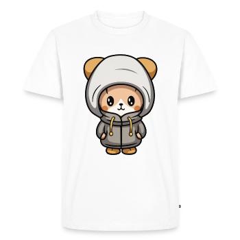 Mouse Winter Animal Baby Comic - Men's Premium Organic T-Shirt - white - Front - Nico (187cm)