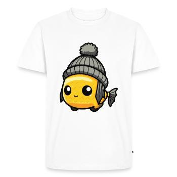 Poisson Hiver Animal Bébé Anime - T-shirt Premium bio Homme - blanc - Devant - Nico (187cm)
