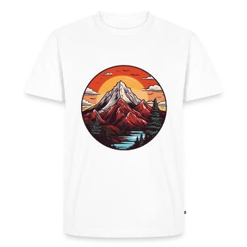 Montagnes, Paysage, Nature - T-shirt Premium bio Homme - blanc - Devant - Nico (187cm)