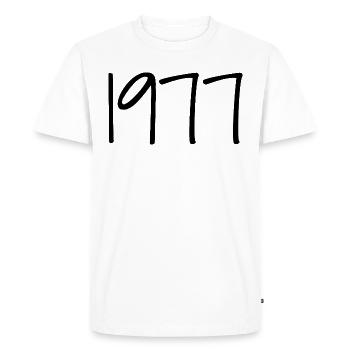 1977 Retro Style 1977 Birthday 1977 Vintage - Men's Premium Organic T-Shirt - white - Front - Nico (187cm)