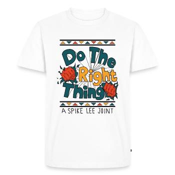 Faites la bonne chose Un sweat-shirt Spike Lee Joint - T-shirt Premium bio Homme - blanc - Devant - Nico (187cm)