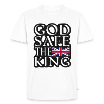 Dieu sauve le roi - T-shirt Premium bio Homme - blanc - Devant - Nico (187cm)