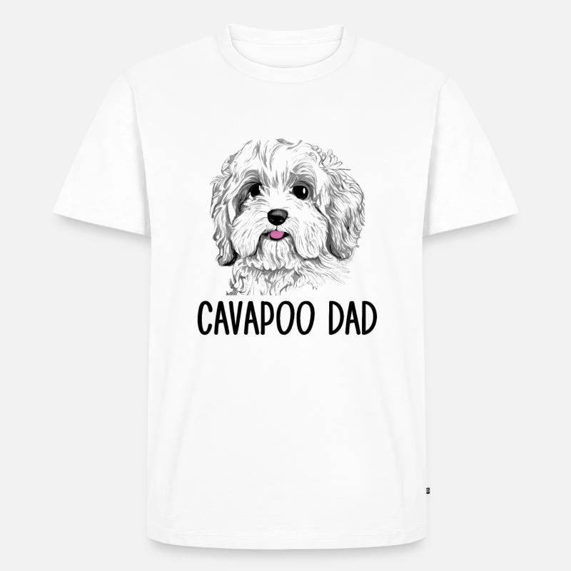 Cavapoo Papa, Cavapoo - T-shirt Premium bio Homme - blanc