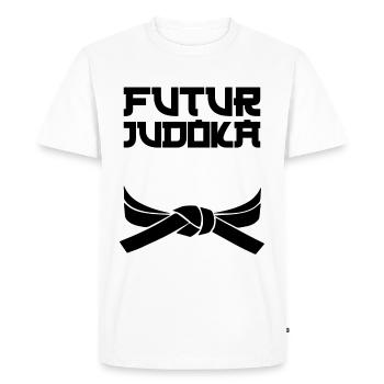 Futur Judoka Citation Judo Sport Club - T-shirt Premium bio Homme - blanc - Devant - Nico (187cm)