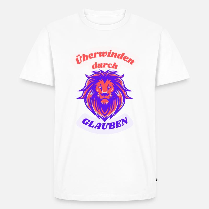 Überwinden durch Glauben - Männer Premium Bio T-Shirt - Weiß