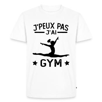 je peux pas j ai gym humour sport - T-shirt Premium bio Homme - blanc - Devant - Nico (187cm)