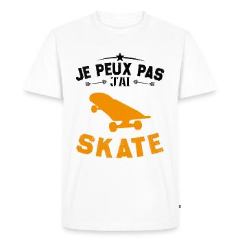 I can't skate - Men's Premium Organic T-Shirt - white - Front - Nico (187cm)