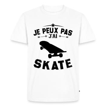 I can't skate - Men's Premium Organic T-Shirt - white - Front - Nico (187cm)