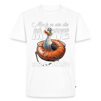 Mouette coquine #lovely toons - T-shirt Premium bio Homme - blanc - Devant - Nico (187cm)