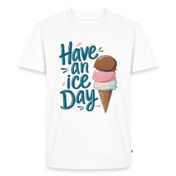 Passez une bonne journée, passez une journée sur la glace - T-shirt Premium bio Homme - blanc - Devant - Nico (187cm)