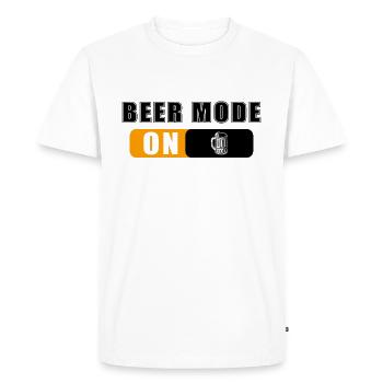 Bier modus on | barbecue, party, friends - Men's Premium Organic T-Shirt - white - Front - Nico (187cm)