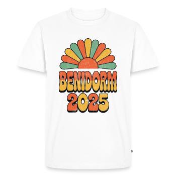 Benidorm 2025 - T-shirt Premium bio Homme - blanc - Devant - Nico (187cm)
