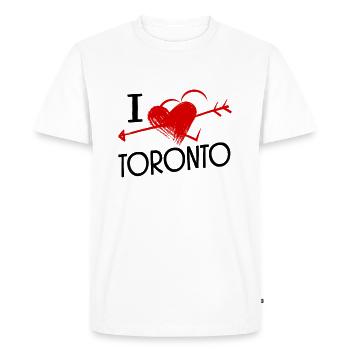 I Love Toronto Herz und Pfeil Stadt Liebe Souvenir - T-shirt Premium bio Homme - blanc - Devant - Nico (187cm)