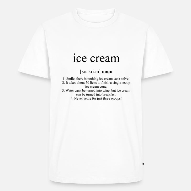 Ice Cream (Eis) - Männer Premium Bio T-Shirt - Weiß