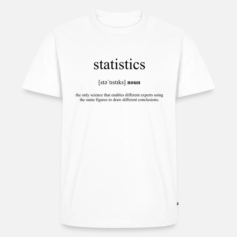 Statistics (Statistik) Definition Dictionary - Männer Premium Bio T-Shirt - Weiß