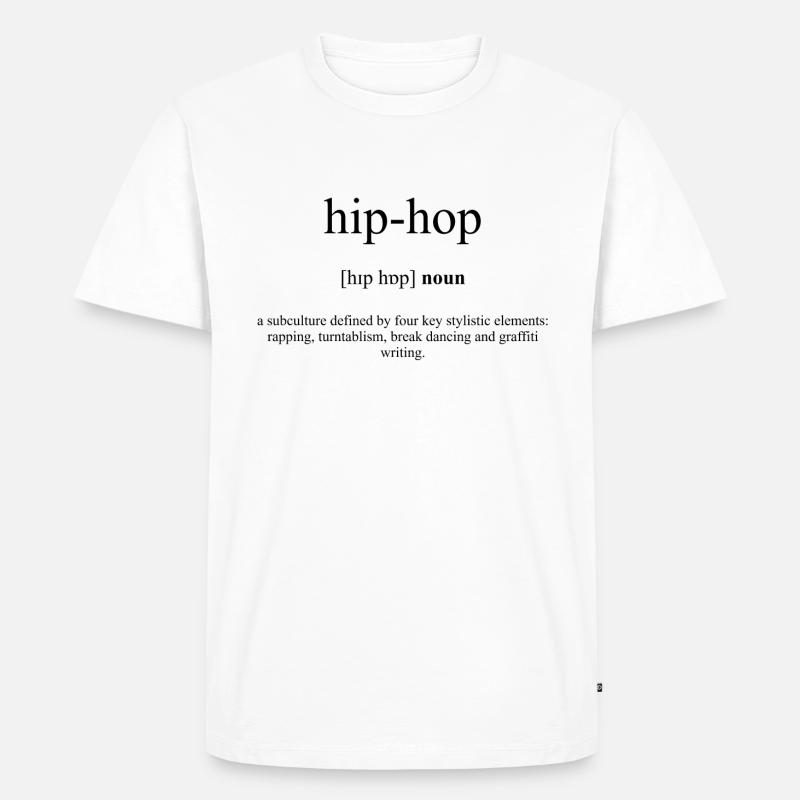 Hip-Hop Definition Dictionary - Männer Premium Bio T-Shirt - Weiß