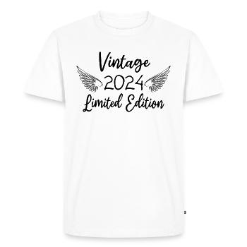 Anniversaire 2024 né en 2024 meilleure année 2024 - T-shirt Premium bio Homme - blanc - Devant - Nico (187cm)