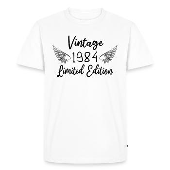 Anniversaire 1984 né en 1984 meilleure année 1984 - T-shirt Premium bio Homme - blanc - Devant - Nico (187cm)