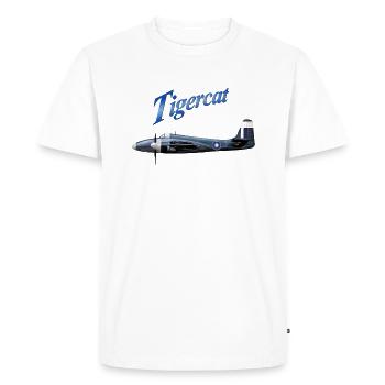 Tigercat Twin engined fighter - Men's Premium Organic T-Shirt - white - Front - Nico (187cm)