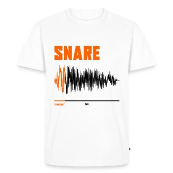 Snare Waveform | Music Producer | Beatmaker - Männer Premium Bio T-Shirt - Weiß - Vorne - Nico (187cm)