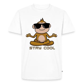 RESTEZ COOL 2 - T-shirt Premium bio Homme - blanc - Devant - Nico (187cm)