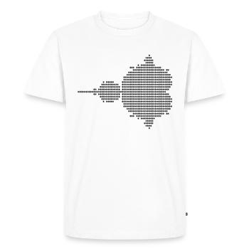 Mandelbrot Ascii - black - Men's Premium Organic T-Shirt - white - Front - Nico (187cm)