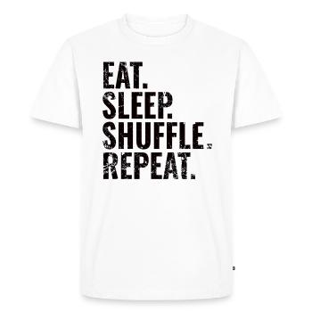Shuffle Dance Eat Sleep Répéter - T-shirt Premium bio Homme - blanc - Devant - Nico (187cm)