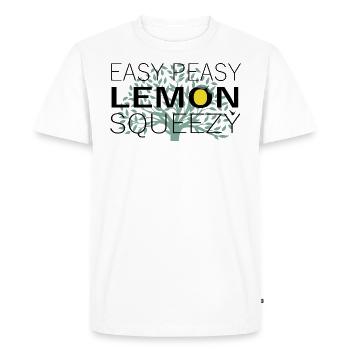 Easy Peasy Lemon Squeezy - T-shirt Premium bio Homme - blanc - Devant - Nico (187cm)
