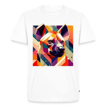 Hyène - T-shirt Premium bio Homme - blanc - Devant - Nico (187cm)