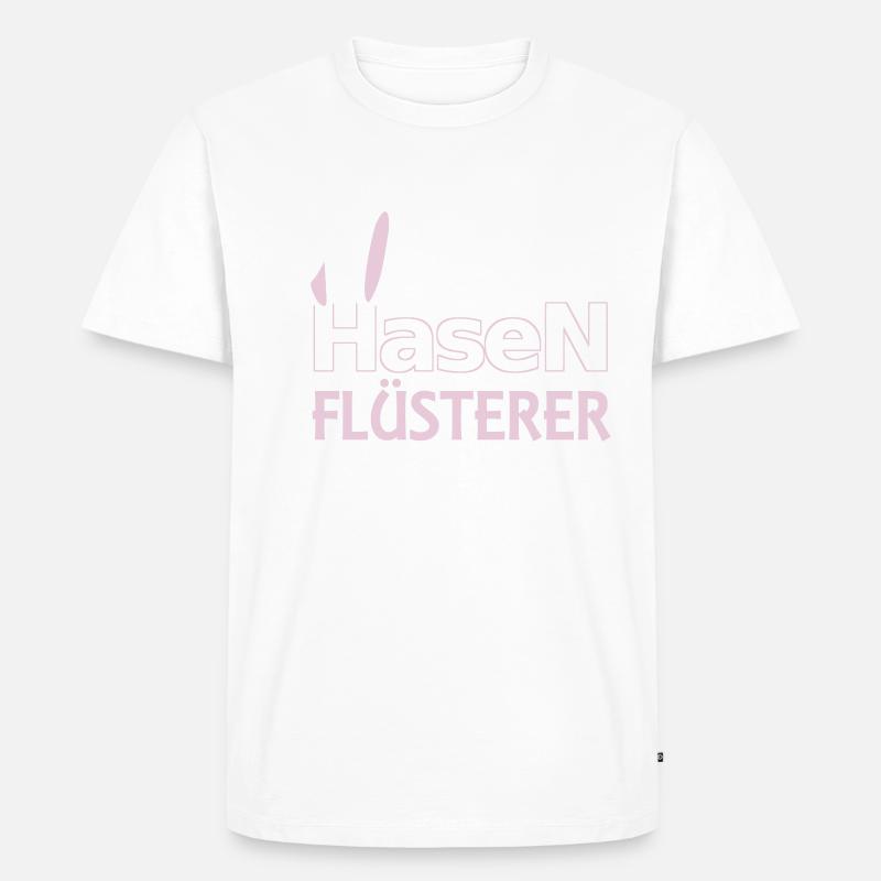 Hasen Flüsterer Macho Frauenheld - Männer Premium Bio T-Shirt - Weiß