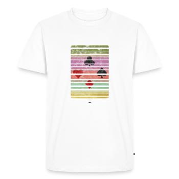 COOL POKERSHIRT COEUR ASS ROYAL FLUSH POKER GIFT - T-shirt Premium bio Homme - blanc - Devant - Nico (187cm)