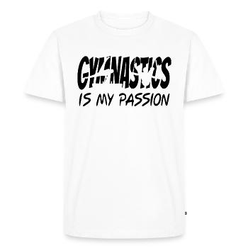 Gymnastique gymnaste sport - T-shirt Premium bio Homme - blanc - Devant - Nico (187cm)
