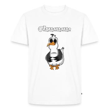 YOGA MEDITATION OHMMM SEAGULL GIFTS - Men's Premium Organic T-Shirt - white - Front - Nico (187cm)