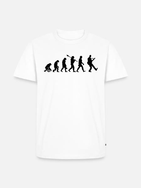 Gitarre Evolution - Männer Premium Bio T-Shirt - Weiß