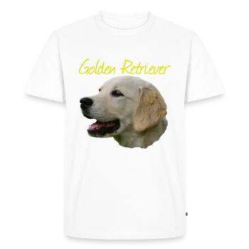 Golden retriever, chien d'arrêt, race de chien, sports de chien, - T-shirt Premium bio Homme - blanc - Devant - Nico (187cm)