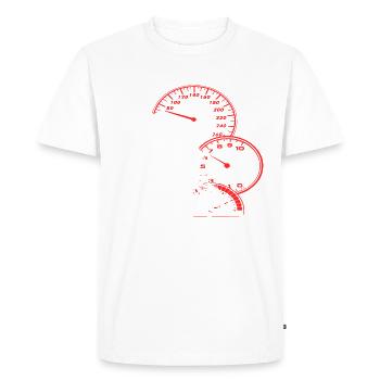 Motorcycle Racing Machine Bike - Men's Premium Organic T-Shirt - white - Front - Nico (187cm)