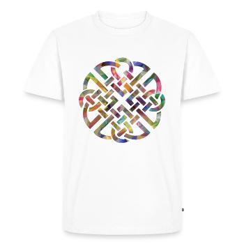 Noeud celtique, logo coloré - T-shirt Premium bio Homme - blanc - Devant - Nico (187cm)