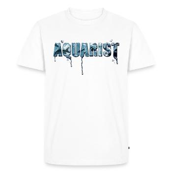 Aquarist - Liquid Typo - Tank mates inside - Men's Premium Organic T-Shirt - white - Front - Nico (187cm)