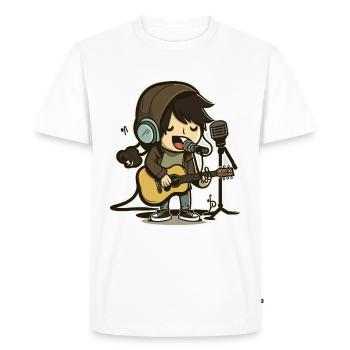 Rockeur - T-shirt Premium bio Homme - blanc - Devant - Nico (187cm)