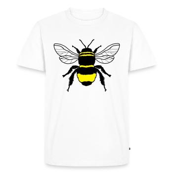 Abeille - T-shirt Premium bio Homme - blanc - Devant - Nico (187cm)