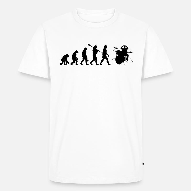 Drum évolution - T-shirt Premium bio Homme - blanc